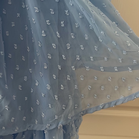 Jessica Simpson Periwinkle Tiered Dress Tie-Back Size Medium - Picture 3 of 4